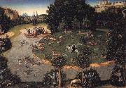 Lucas Cranach the Elder Stag hunt of Elector Frederick the Wise oil painting
